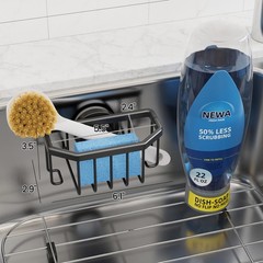 TAILI Sponge Holder with Strong Suction Cup, Dish 6.1″ x 3.5″, Black