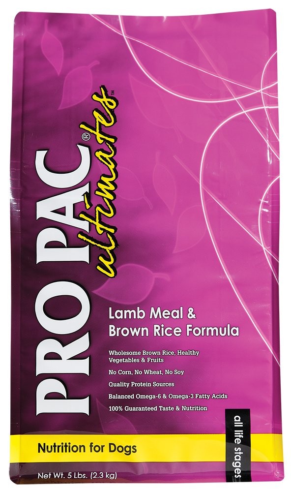 Pro Pac Ultimates Lamb Meal And Brown Rice Dry Dog Food 5 Lb.