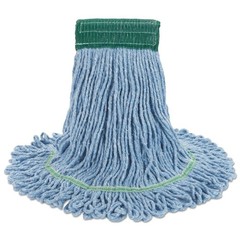 Boardwalk 502BLEA 5 in. Super Loop CO/SYN Fiber Wet Mop Heads – Blue, Medium New