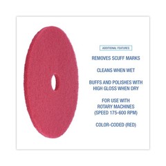 BWK4021RED 21 in. Diameter Buffing Floor Pads – Red (5/Carton)