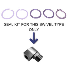 SEAL REPLACEMENT KIT for 90° Hose Reel Swivel 5000PSI as shown. SEALS ONLY