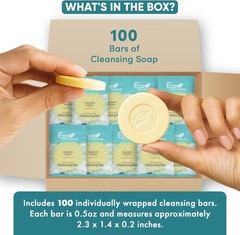 Travel Size Hotel Cleansing Soap Bar 100 Count 0.5 oz Bottles