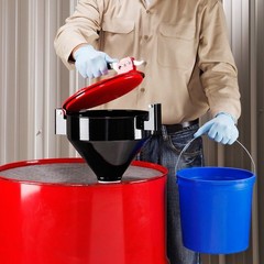 PIG Drum Funnel | Burpless Steel Drum Funnel | for 20 to 55 gal. Plastic or S…