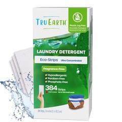 Tru Earth Eco-Strip Laundry Detergent Sheets, Unscented – 768 Loads (384 Sheets)
