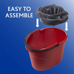 Quick Wring Mop Bucket with Torsion Wringer – 2.5 Gal. (6-Pack)