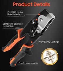 Snap Lock Punch, Gutter Crimping Tool for Sheet Metal, Heavy Nickel-chrome