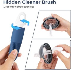 2 Pack Long Flexible Handle Bottle Brush Cleaner Multipurpose Cup Scrubber