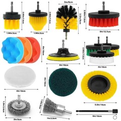 30 Piece Drill Brush Attachments Set, Scrub Pads & Sponge & Colorful