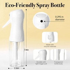 RMNJPW 3Pcs Continuous Spray Bottles For 200 milliliters, 200ml Clear*3