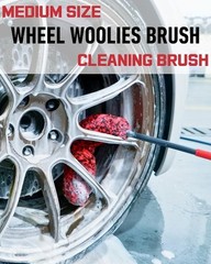 Wheel Brushes for Cleaning Wheels (4 Pro Pack)- 2X Soft Whe Color: Red & Black