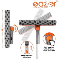 Eazer 46 Professional Window Cleaner Tool 2-In-1 Rotatable Squeegee For Window