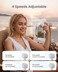Portable Mini Handheld Turbo Fan, 4 Speed High Velocity Personal Cooling Devi…