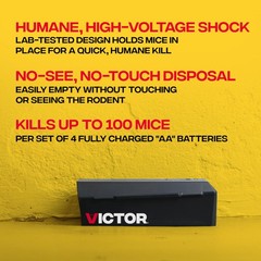 Victor Humane Mouse Traps Indoor for Home – M250BSR-2 – No 2 Traps, Black