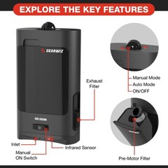 Gearwiz 1400W Touchless Automatic Vacuum 1400w