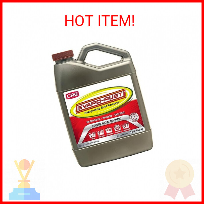 CRC Evapo-Rust, Heavy-Duty Rust Remover, Reusable, Acid-Free, Non-Corrosive, Wat