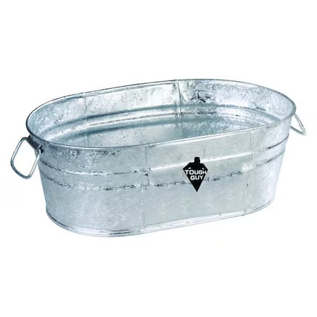Utility Tub, 4 Gal., Silver, 00-Ov
