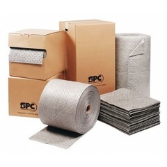 Brady Mro315p Sorbent Roll, 20 Gal, 15 In X 150 Ft, Universal, Gray,