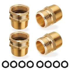 JOEJET Garden Hose Connector, 3/4” GHT Female to NPT, Brass