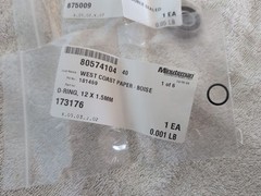 Minuteman Genuine Parts 173176, 173115, 875009 O-Rings & Bearing Vacuum Parts