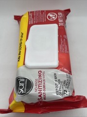 Sani Professional No-Rinse Sanitizing Multi-Surface Wipes 72ct, EXP: 03/2026