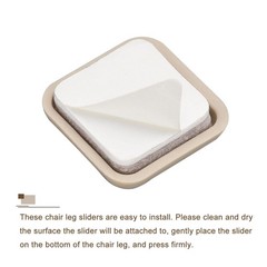 uxcell Furniture Sliders, 12Pcs 1″ – Plastic Self-Adhesive Square 1″, Grey