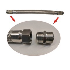Compressor Jumper Hose, 1″ NPT Male x 20″Length,750°F, 450 PSI， Both