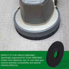 437.071 Floor Scrubber Pads, 12″ Diameter Black – Commercial Floor Scrubber Pads