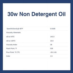 30W Non Detergent Oil – 5 Gallon Pail (18L – 4.75 GAL) Pure Base Oil