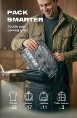 AirVault Reusable Vacuum Compression 18.5″ x 11.8″ x 5.9″, Gray 18L (2-Pack)