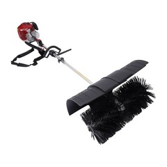 52cc Gas Power Hand Held Sweeper Broom Driveway Turf Artificial Grass Snow Clean