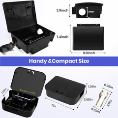12 Pack Key–Required Rat Bait Stations & Mouse – 6 Large black