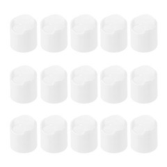 15Pcs White Disc Top Caps Replacement 28/410 Press Disk Cap 1.3×1.2×1.1”