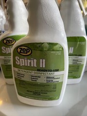 Zep Spirit II Non-Phenolic Detergent Disinfectant 1 qt (946 ml) – Lot of 3