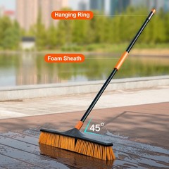CLEANHOME 24″ Push Broom Heavy Duty In/Outdoor Commercial Broom Brush for Floor