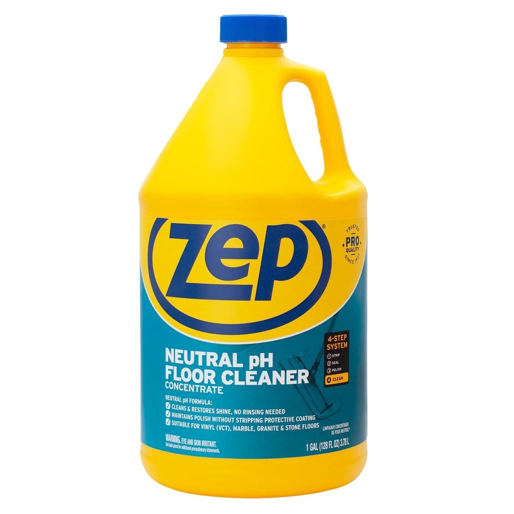 Zep Neutral PH Industrial Floor Cleaner – 1 128 Fl Oz (Pack of 1), Blue