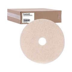 Boardwalk Natural Hog Hair Burnishing Floor Pads (5/Carton) Tan