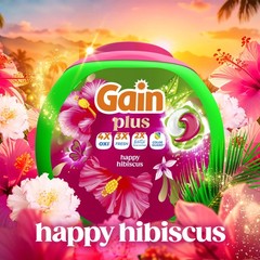 Gain Plus Flings Liquid Washing Detergent Pods, Gain’s 45 Count (Pack of 1)