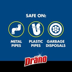 Drano Dual-Force Foamer Clog Remover, Commercial Line, 17 Fl Oz (Pack of 1)