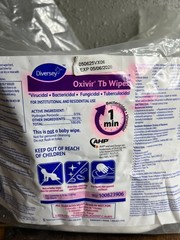 Diversey Oxibir Tb Wipes Disinfectant Cleaner 160 Count Exp 05/2028