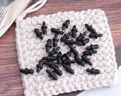 Sowaka 50 Pcs Drip Irrigation Plugs Plastic Black 1/4 Inch Tube End