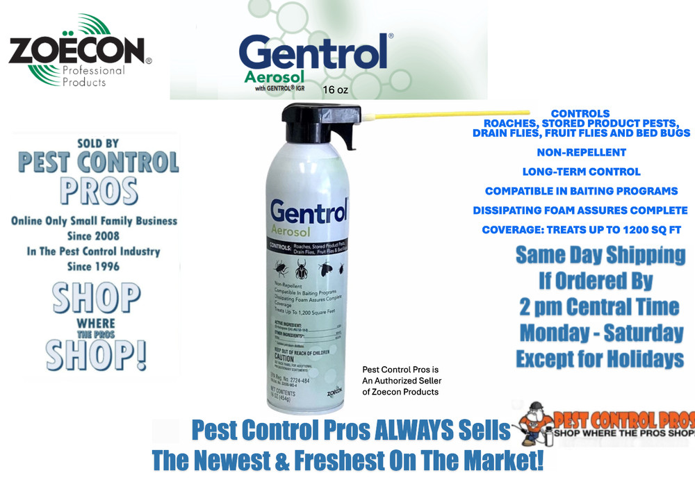 16 oz Gentrol Aerosol IGR Insecticide Insect Control Roach Bedbugs Drain Flies