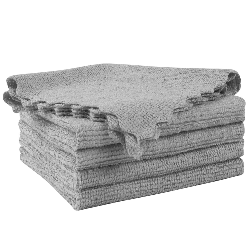 Orighty Microfiber Cleaning Cloth, 5 Pack Highly Absorbent 5 Pack, Grey