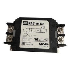 NAC-10-472 Cosel Power Line Filter 250Vac 250Vdc 10A 4700pF 150KHz-1MHz