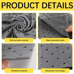 150 Pack Oil Absorbent Pads, Polypropylene oil Spill Mat 9.8 x 13 Inch Water …