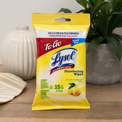 Free Shipping To Go Disinfecting Wipes Lemon Lime Scent, 15 Ct. Pack of 5