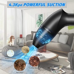 Hayousui 4.3Kpa Keyboard Vacuum Cleaner Mini：Handheld Computer Black