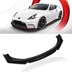 Front Bumper Lip with Black Trim Spoiler Splitter Chin,Gloss Black – Black