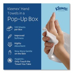 Kleenex 01701CT 9 in. x 10.5 in. 1-Ply POP-UP Box Hand Towels – WT (2160/CT) New