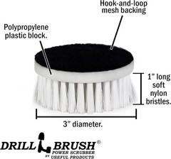 3 Inch Mini Polisher Brush – Hook & Loop Auto Detailing Brush – Interior Car Det