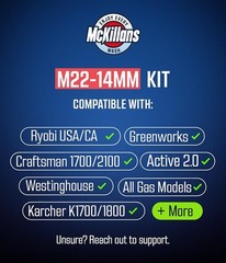 McKillans® 2025 Automatic M22-14mm Pressure Washer Quick Connects